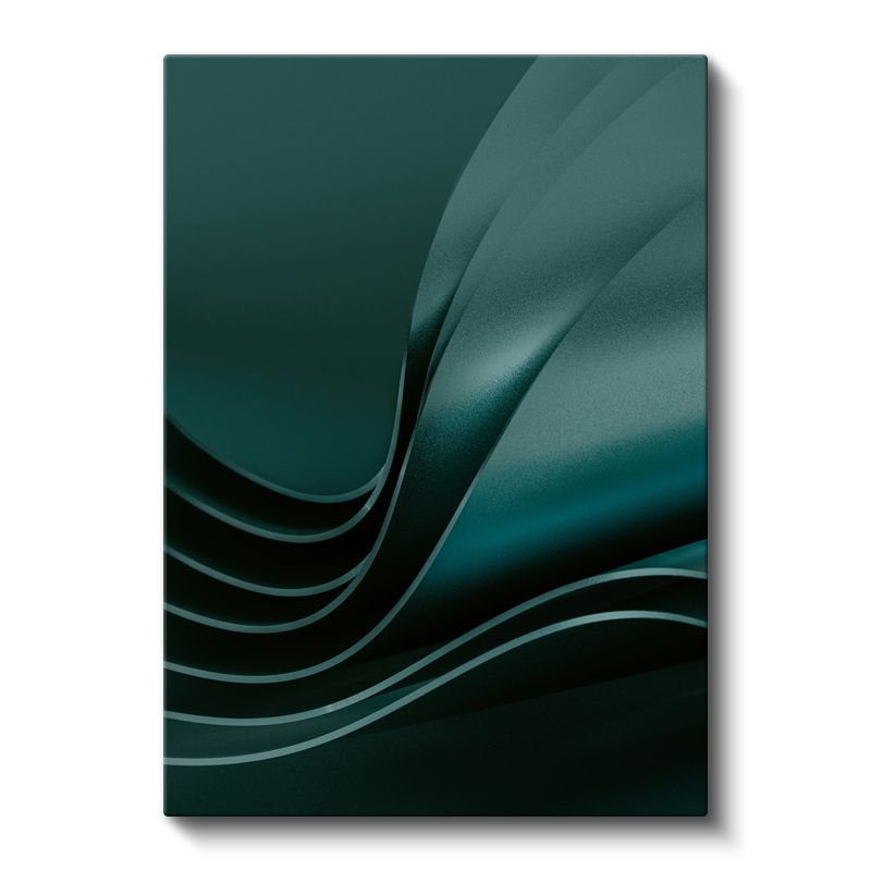 Zümrüt Akış - Dinamik Dalga Formları Kanvas Tablo