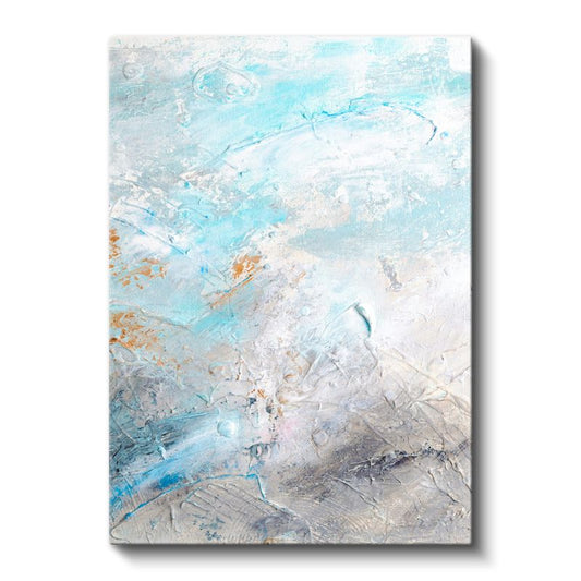 Mavi Serenat - Dokulu Fırça Darbeleri Kanvas Tablo