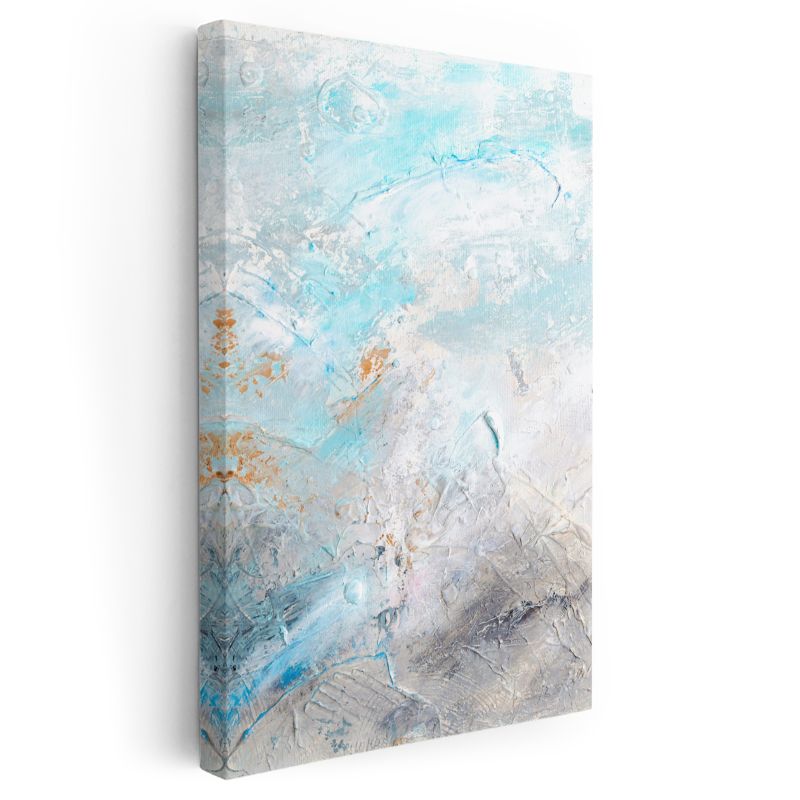 Mavi Serenat - Dokulu Fırça Darbeleri Kanvas Tablo