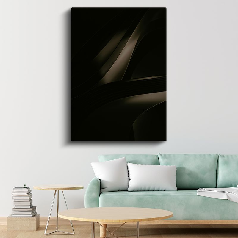 Gölge Dansı - Minimalist Çizgi Sanatı Kanvas Tablo