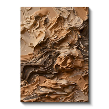 Karamel Doku - Ekspresif Boya Katmanları Kanvas Tablo