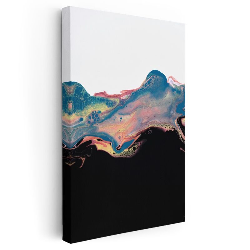 Akışkan Renkler - Sıvı Sanat Tekniğiyle Modern Soyutlama Kanvas Tablo