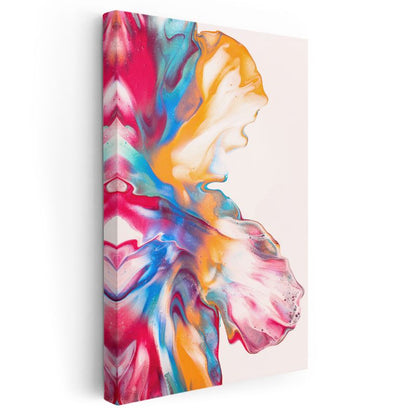 Renk Patlaması - Canlı Akışkan Formlar Kanvas Tablo