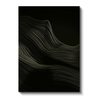 Gece Dalgaları - İnce Çizgilerle Oluşturulmuş Minimalist Kanvas Tablo