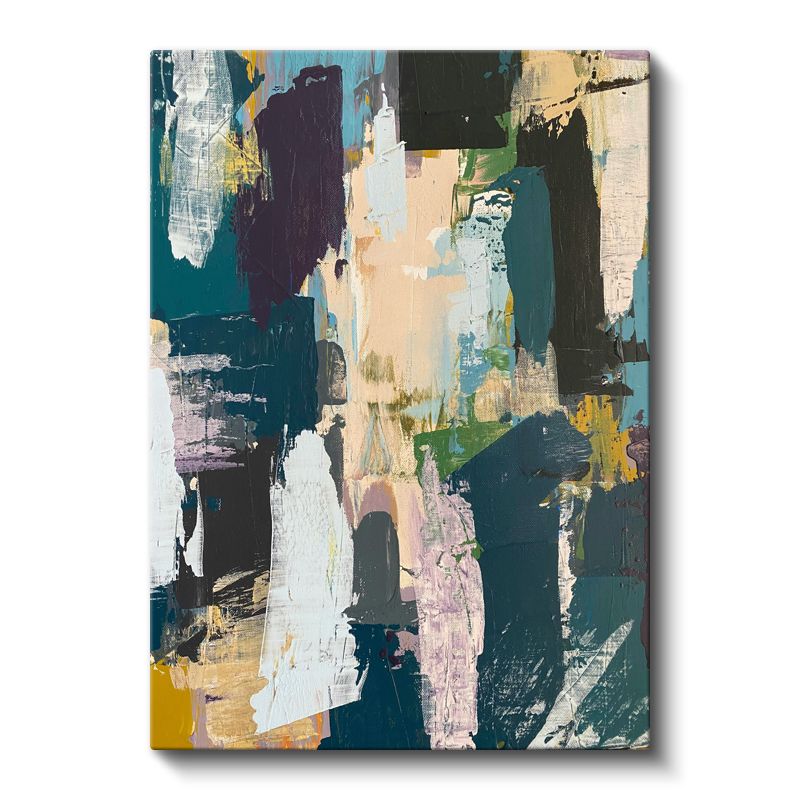 Renkli Ekspresyon - Soyut Fırça Darbeleri Kompozisyonu Kanvas Tablo