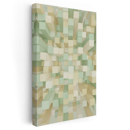 Geometrik Küpler - Üç Boyutlu Minimalist Tasarım Kanvas Tablo