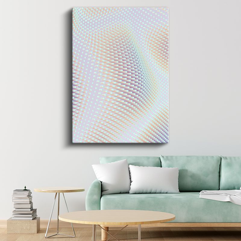 Optik İllüzyon - Pastel Dalgalı Noktalar Kanvas Tablo