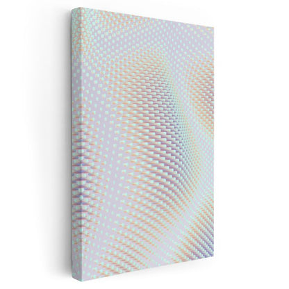 Optik İllüzyon - Pastel Dalgalı Noktalar Kanvas Tablo
