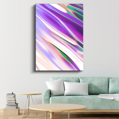 Mor Işık Dalgaları - Dinamik Renk Geçişli Soyut Kanvas Tablo