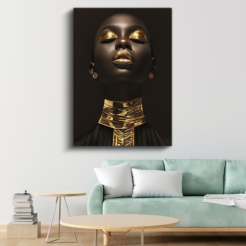 Altın İhtişam - Lüks Portre Kanvas Tablo