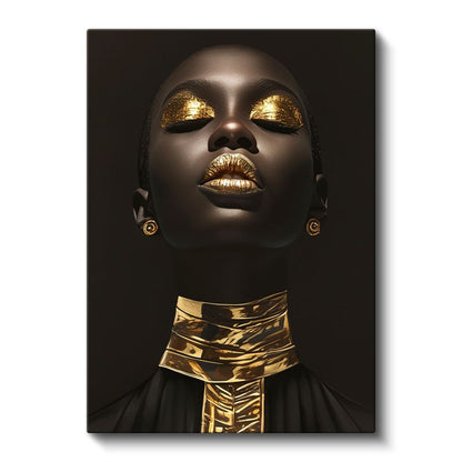 Altın İhtişam - Lüks Portre Kanvas Tablo