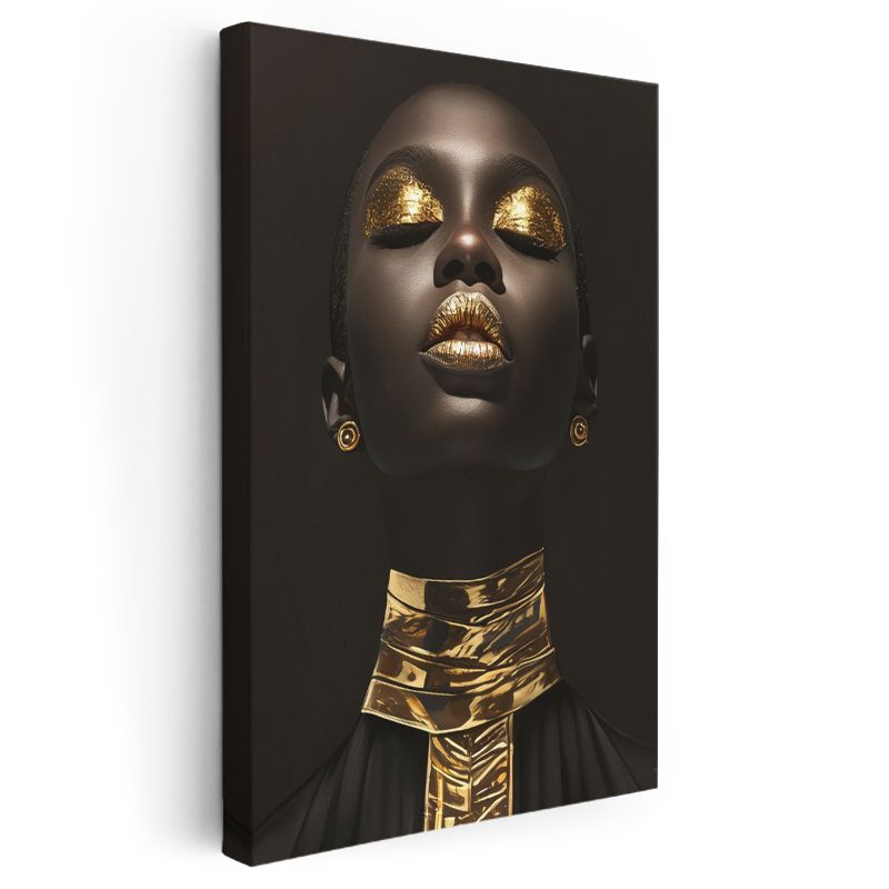 Altın İhtişam - Lüks Portre Kanvas Tablo
