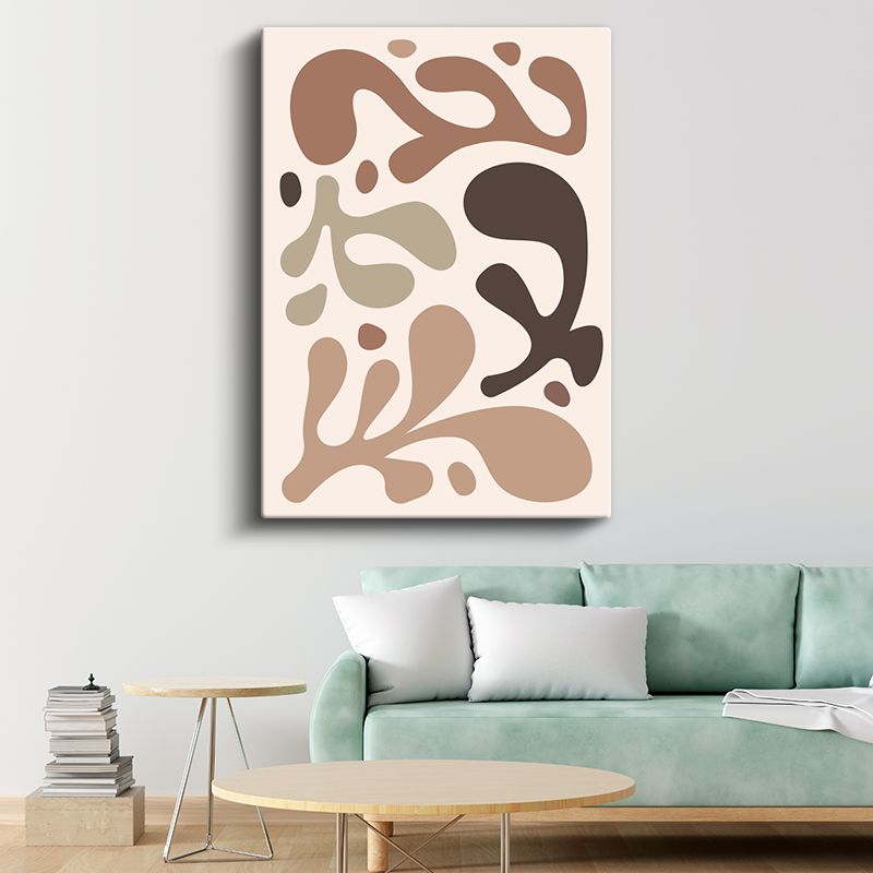 Organik Akış - Toprak Tonları Soyut Desen Kanvas Tablo