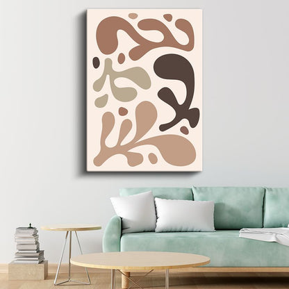 Organik Akış - Toprak Tonları Soyut Desen Kanvas Tablo