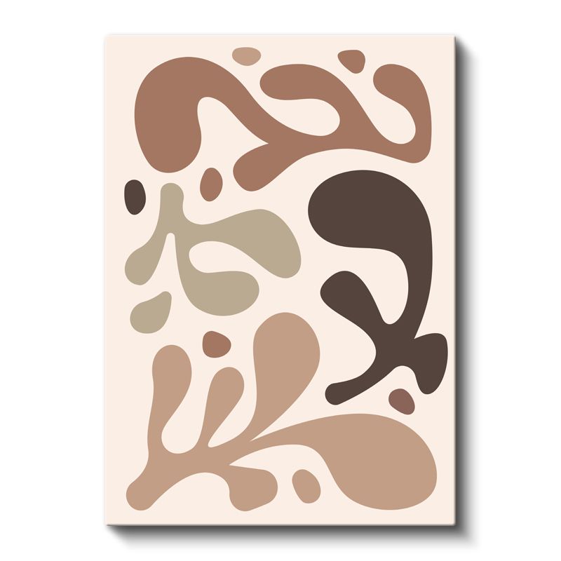 Organik Akış - Toprak Tonları Soyut Desen Kanvas Tablo