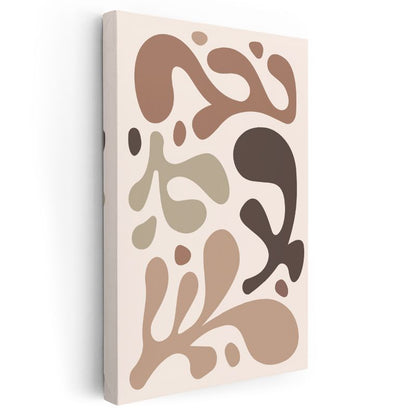 Organik Akış - Toprak Tonları Soyut Desen Kanvas Tablo