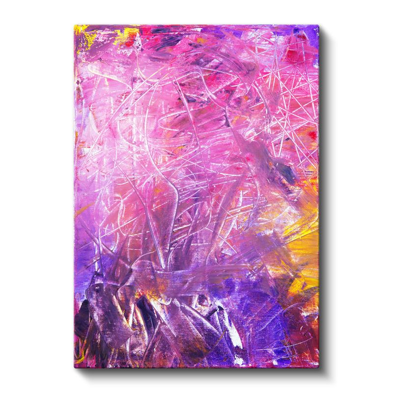Mor Senfoni - Ekspresyonist Soyut Kompozisyon Kanvas Tablo