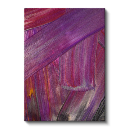 Mor Senfoni - Dinamik Fırça Darbeleri Kanvas Tablo