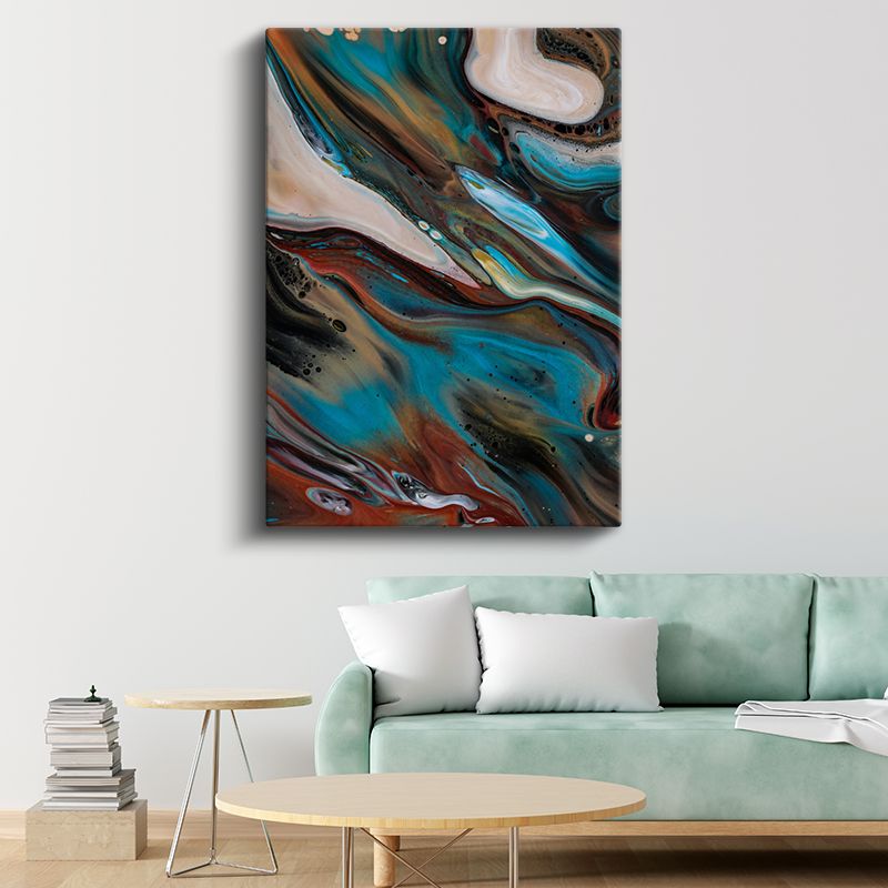 Akışkan Harmoni - Mermer Efektli Soyut Desen Kanvas Tablo