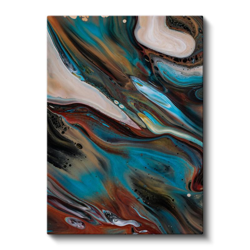 Akışkan Harmoni - Mermer Efektli Soyut Desen Kanvas Tablo