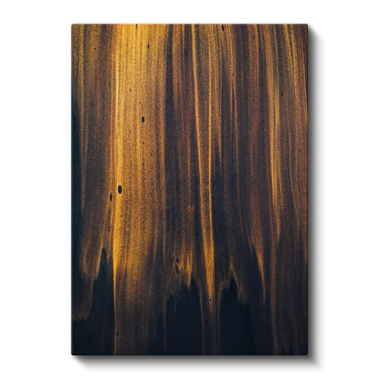 Altın Akış - Dikey Çizgiler Soyut Kompozisyon Kanvas Tablo