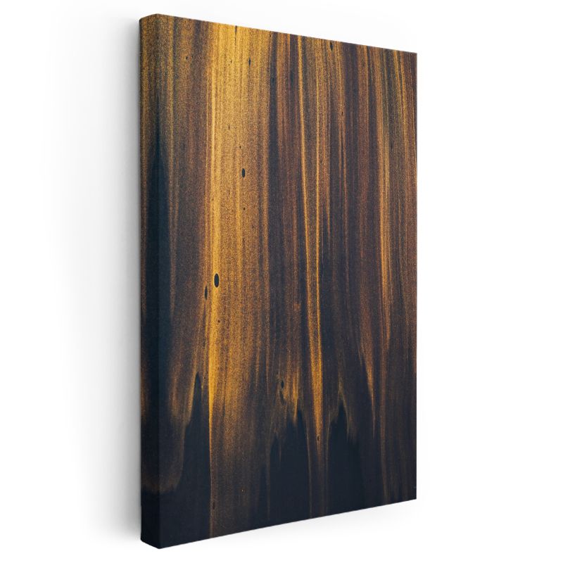 Altın Akış - Dikey Çizgiler Soyut Kompozisyon Kanvas Tablo