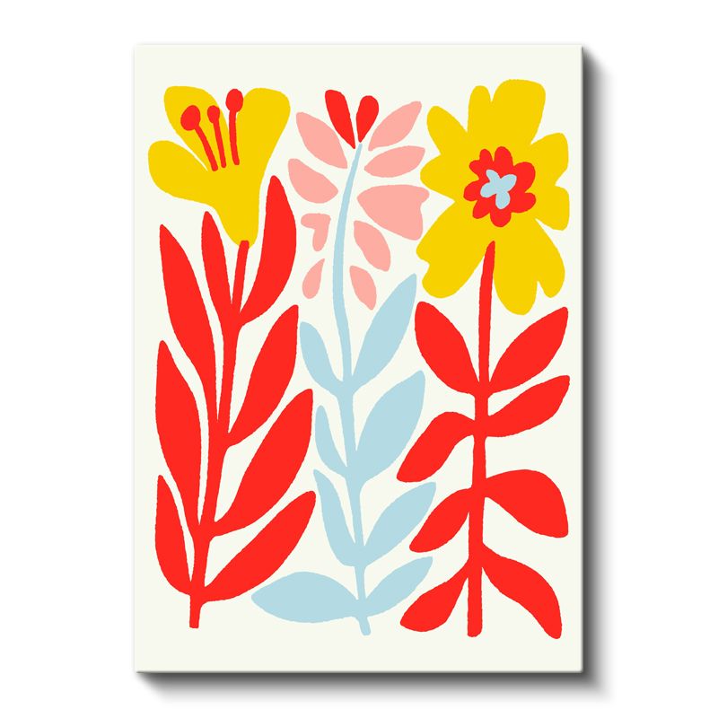 Renkli Botanik - Modern Çiçek Kompozisyonu Kanvas Tablo
