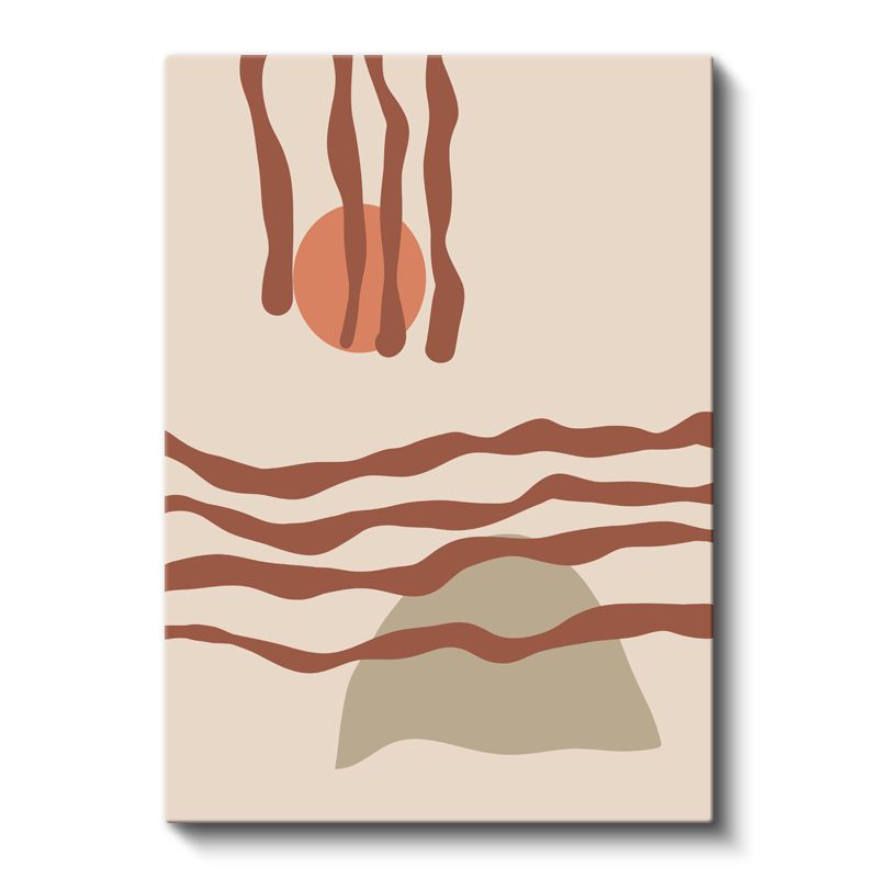 Toprak Dalgaları - Soyut Güneş Manzarası Kanvas Tablo