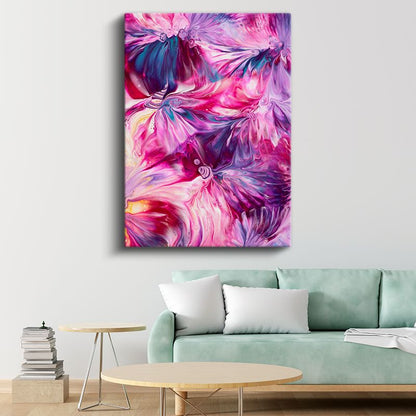 Mor Akışkanlık - Sıvı Renk Patlaması Kanvas Tablo
