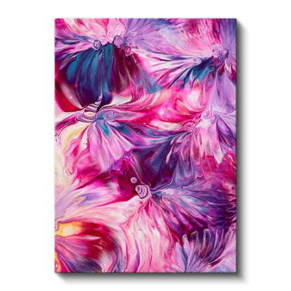 Mor Akışkanlık - Sıvı Renk Patlaması Kanvas Tablo