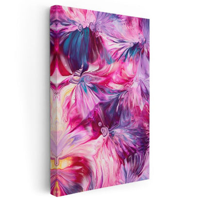 Mor Akışkanlık - Sıvı Renk Patlaması Kanvas Tablo