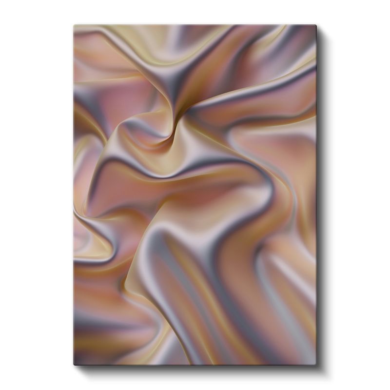 İpeksi Dalgalar - Pastel Tonlarda Akışkan Formlar Kanvas Tablo