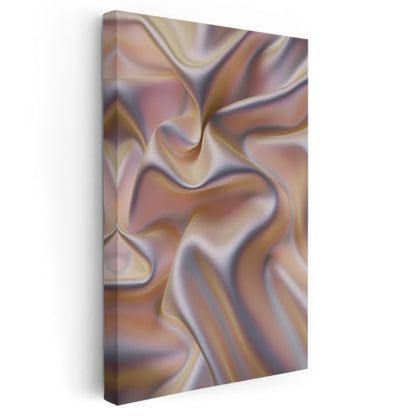 İpeksi Dalgalar - Pastel Tonlarda Akışkan Formlar Kanvas Tablo