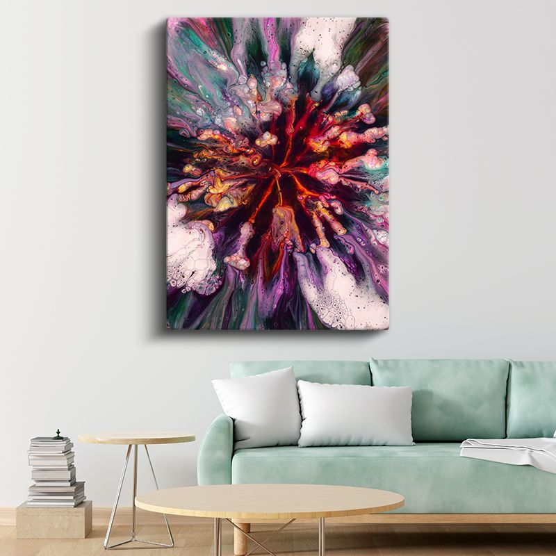 Renk Patlaması - Canlı Tonlarda Akışkan Boya Sanatı Kanvas Tablo