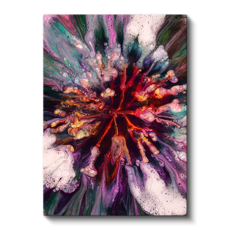 Renk Patlaması - Canlı Tonlarda Akışkan Boya Sanatı Kanvas Tablo