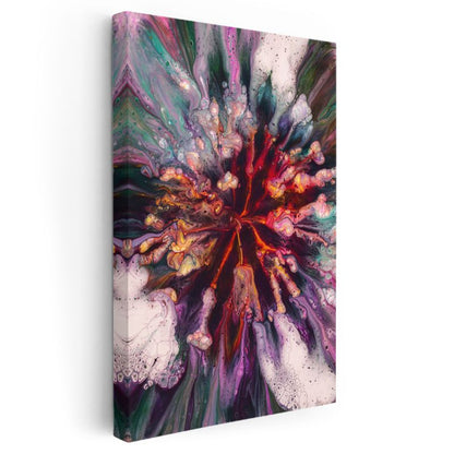 Renk Patlaması - Canlı Tonlarda Akışkan Boya Sanatı Kanvas Tablo
