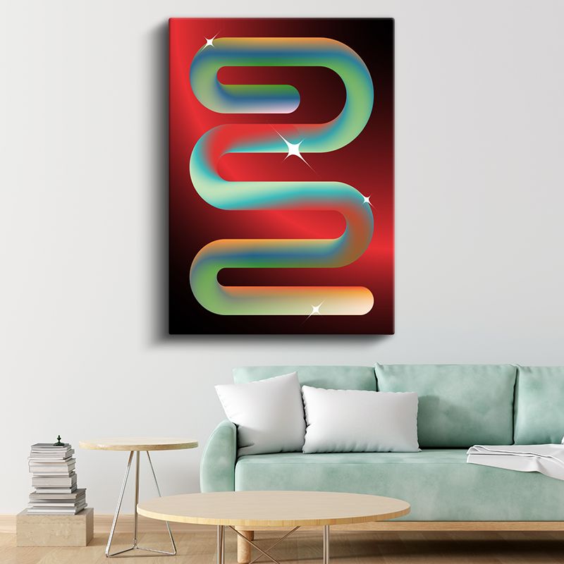 Kıvrımlı Yol - Gökkuşağı Renkleri Kanvas Tablo