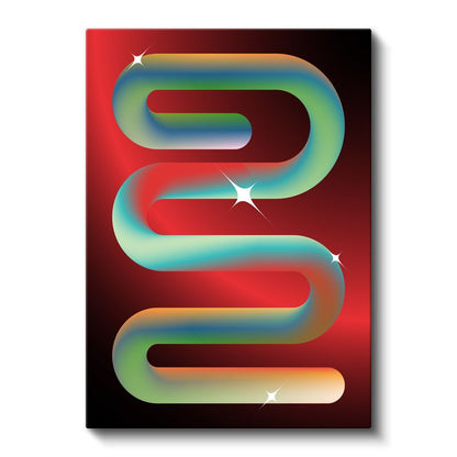 Kıvrımlı Yol - Gökkuşağı Renkleri Kanvas Tablo