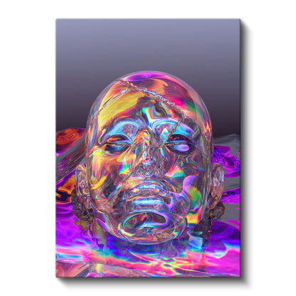 Holografik Vizyon - Çok Renkli Dijital Portre Kanvas Tablo