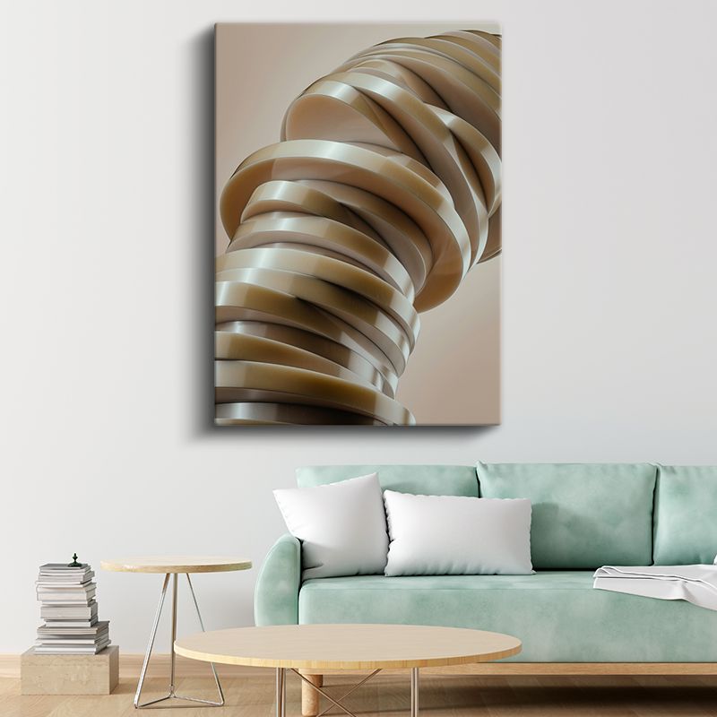 Spiral Dinamizm - Üç Boyutlu Sarmal Şeritler Kanvas Tablo