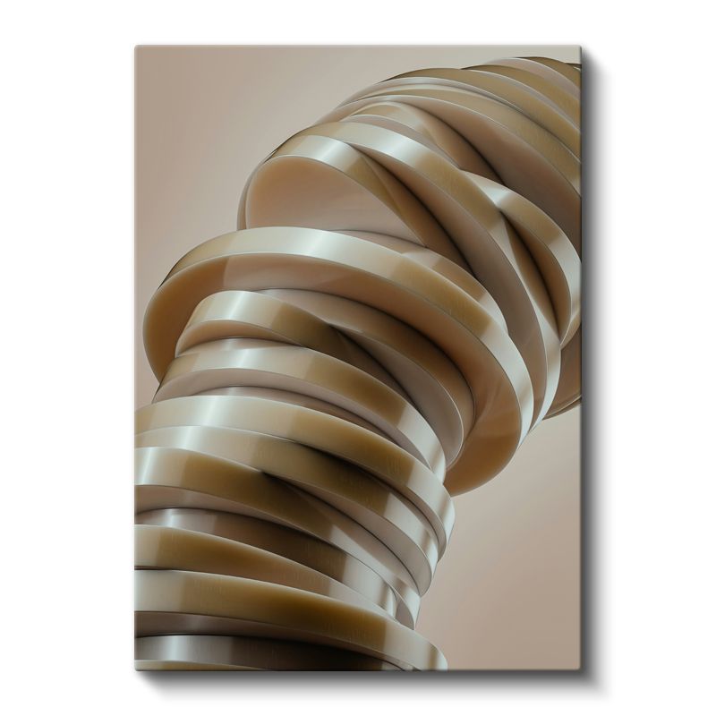 Spiral Dinamizm - Üç Boyutlu Sarmal Şeritler Kanvas Tablo