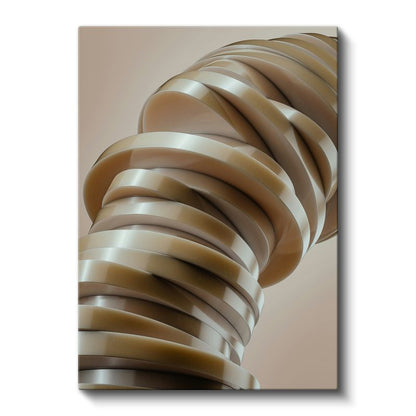 Spiral Dinamizm - Üç Boyutlu Sarmal Şeritler Kanvas Tablo