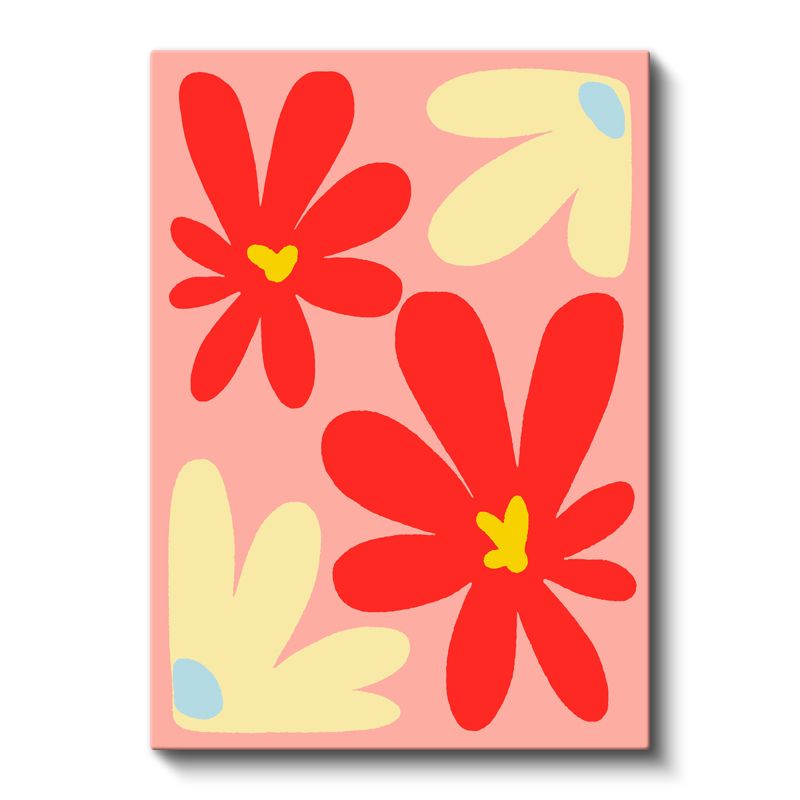 Neşeli Papatyalar - Modern Minimalist Çiçek Kompozisyonu Kanvas Tablo