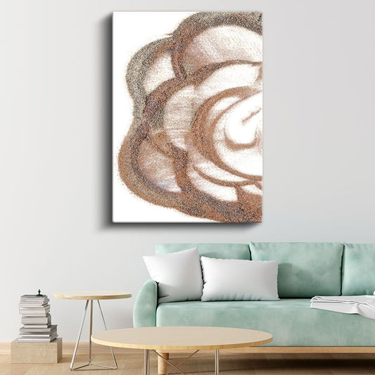 Mineral Dalgalar - Doğal Dokulu Soyut Kompozisyon Kanvas Tablo