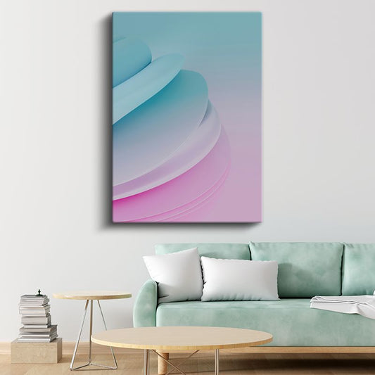 Pastel Katmanlar - Minimalist Yumuşak Geçişli Kanvas Tablo