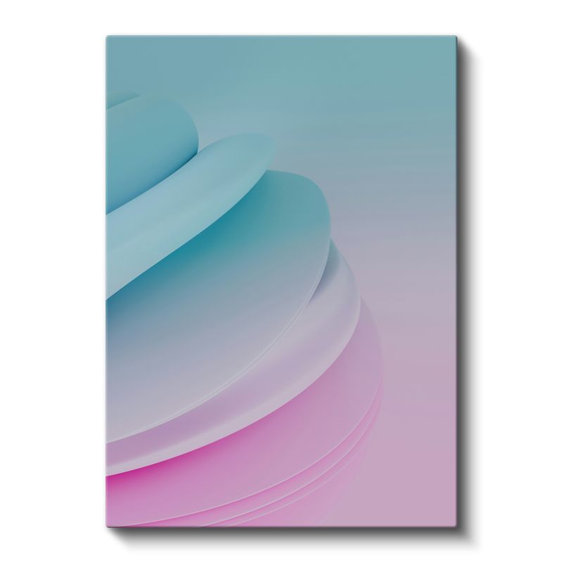 Pastel Katmanlar - Minimalist Yumuşak Geçişli Kanvas Tablo
