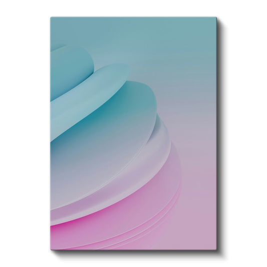 Pastel Katmanlar - Minimalist Yumuşak Geçişli Kanvas Tablo