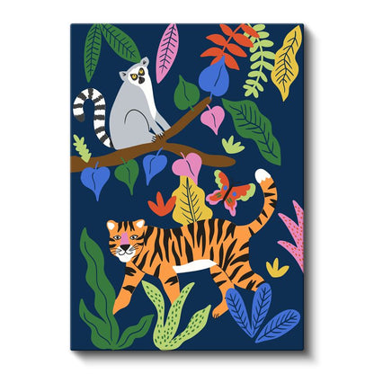 Tropik Vahşi Yaşam - Renkli Orman Hayvanları Kanvas Tablo