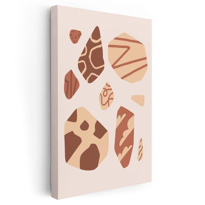 Toprak Formları - Organik Soyut Şekiller Kanvas Tablo