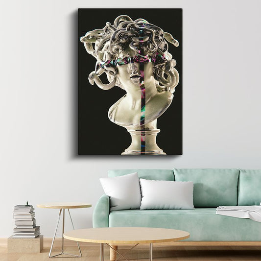 Modern Medusa - Klasik Heykel Reinterpretasyon Kanvas Tablo